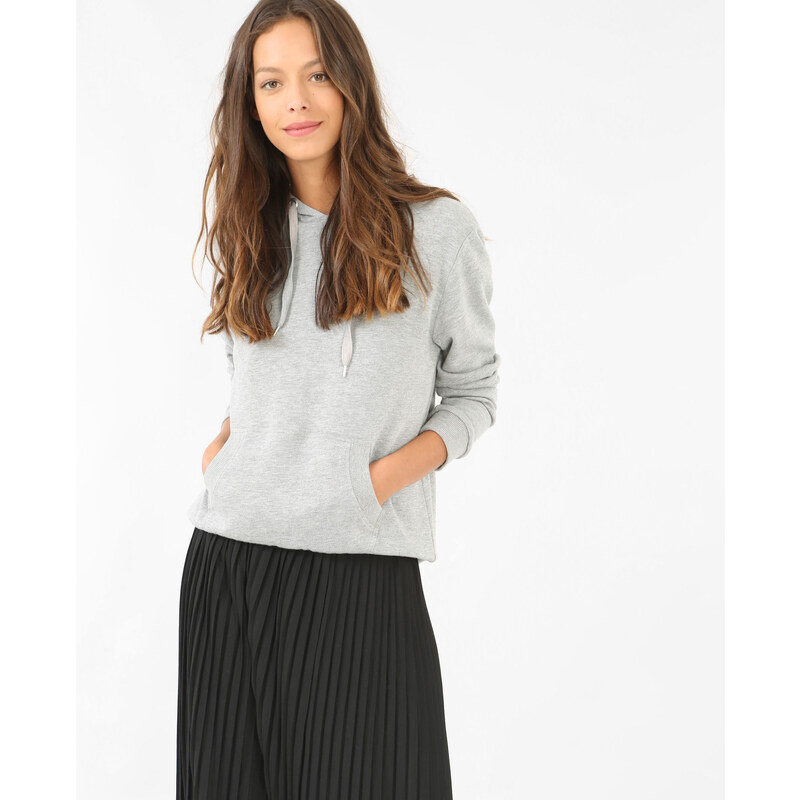 Kapuzen-Sweatshirt Grau meliert, Größe S -Pimkie- Mode für Damen