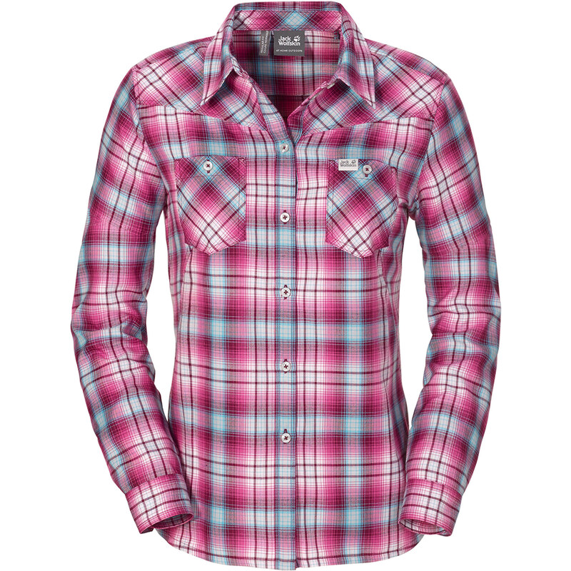 Jack Wolfskin: Damen Wanderbluse / Outdoor-Bluse / Flanellhemd Gifford Shirt Women, bordeaux, verfügbar in Größe XS