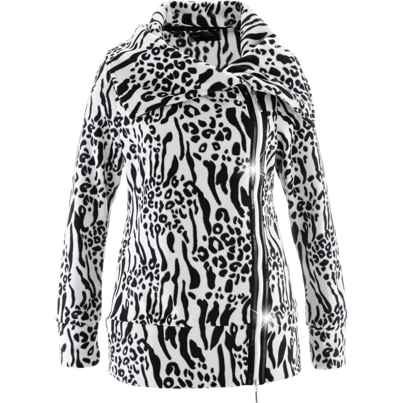 bpc selection Fleece-Jacke in weiß für Damen von bonprix