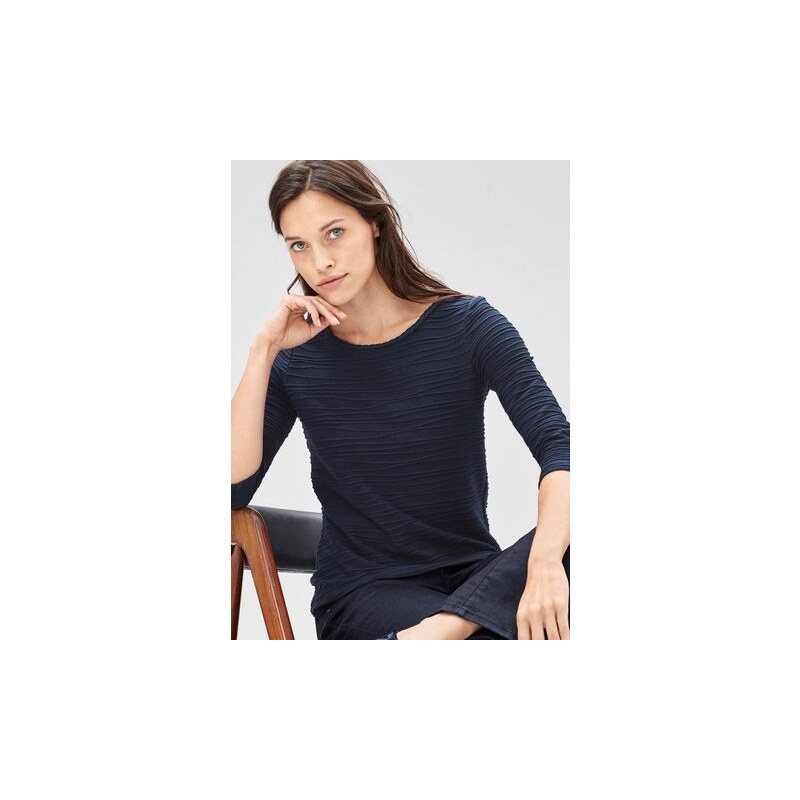 Damen BLACK LABEL Stretch-Shirt mit Flecht-Detail S.OLIVER BLACK LABEL blau L (44),L (46),M (40),M (42),S (36),S (38),XS (34)