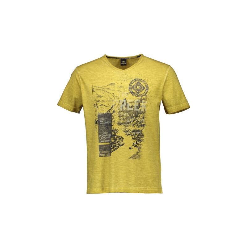 LERROS T-Shirt mit V-Ausschnitt LERROS gelb XL,XXL,XXXL