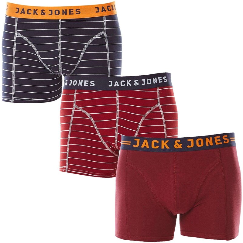 Jack & Jones 3 Boxershorts - bordeauxrot