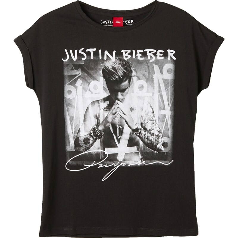 S.Oliver Junior T Shirt mit Justin Bieber Print