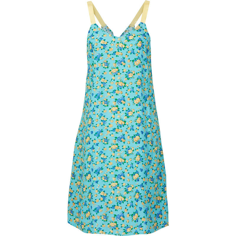 RAINBOW Kleid ohne Ärmel in blau (V-Ausschnitt) von bonprix