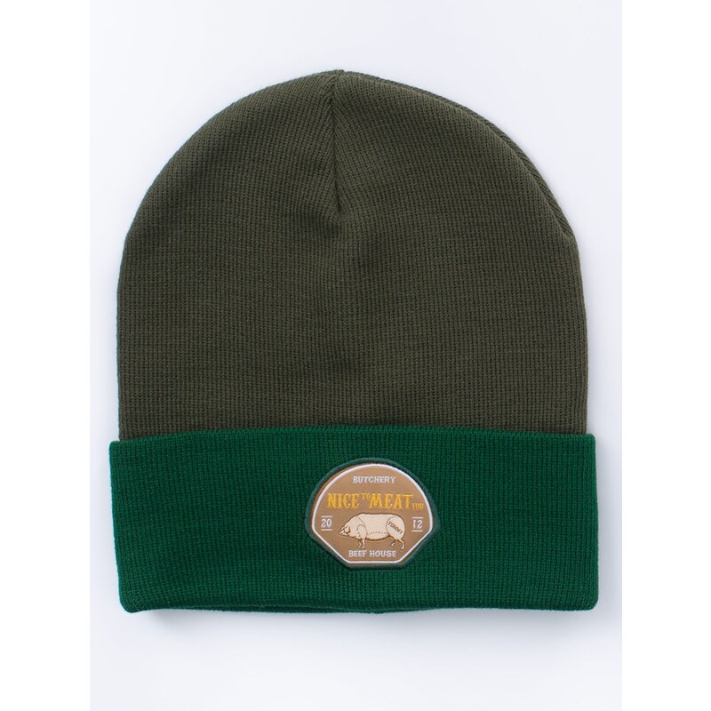 TrueSpin Nice To Meat Classic Beanie Olive Green