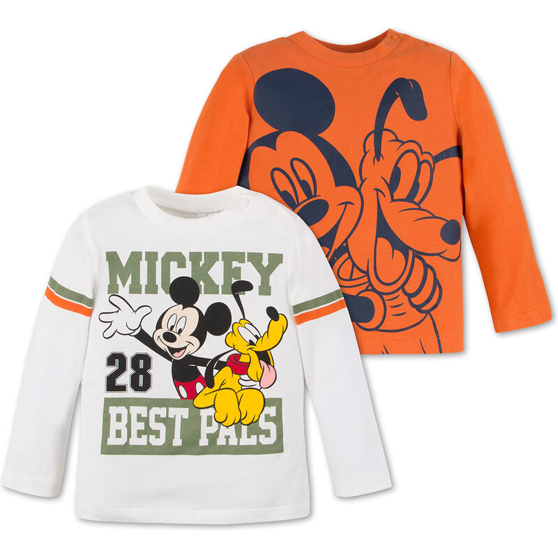 C&A Baby 2er Pack Mickey Mouse Baby-T-Shirts in weiß