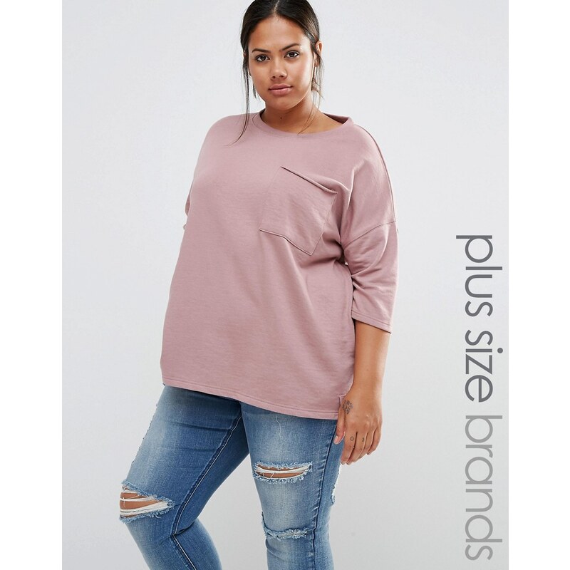 Missguided Plus Size - Sweatshirt mit Tasche vorne - Violett
