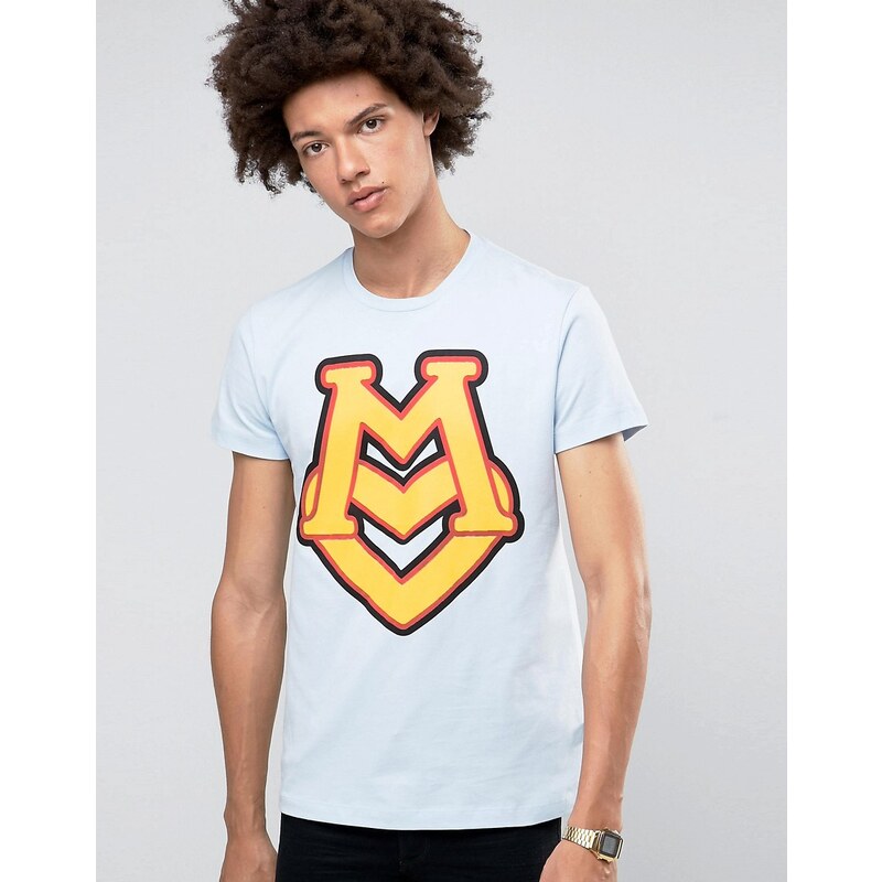 Love Moschino - T-Shirt mit Logo - Blau