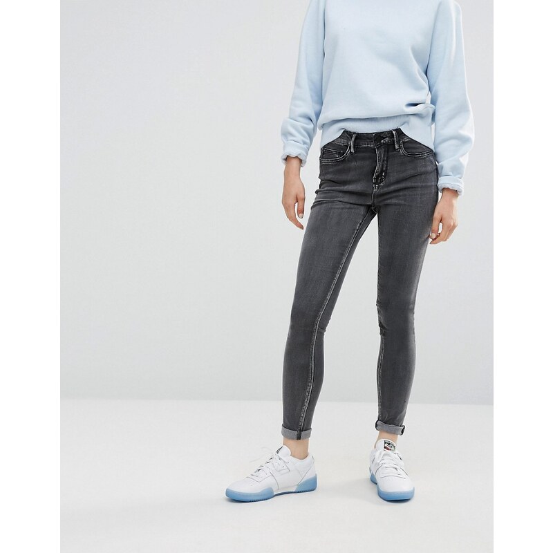 Waven - Asa - Graue Skinny-Jeans mit mittelhohem Bund - Grau