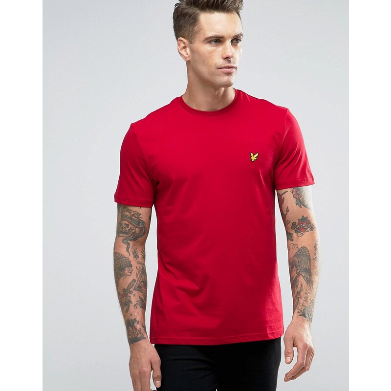 Lyle & Scott - T-Shirt in Rot mit Adlerlogo - Rot