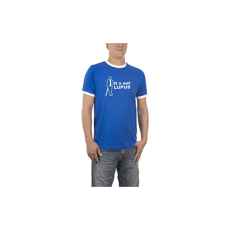 Touchlines Herren Kontrast / Ringer T-Shirt Dr. House - It`s not Lupus v2, B5070