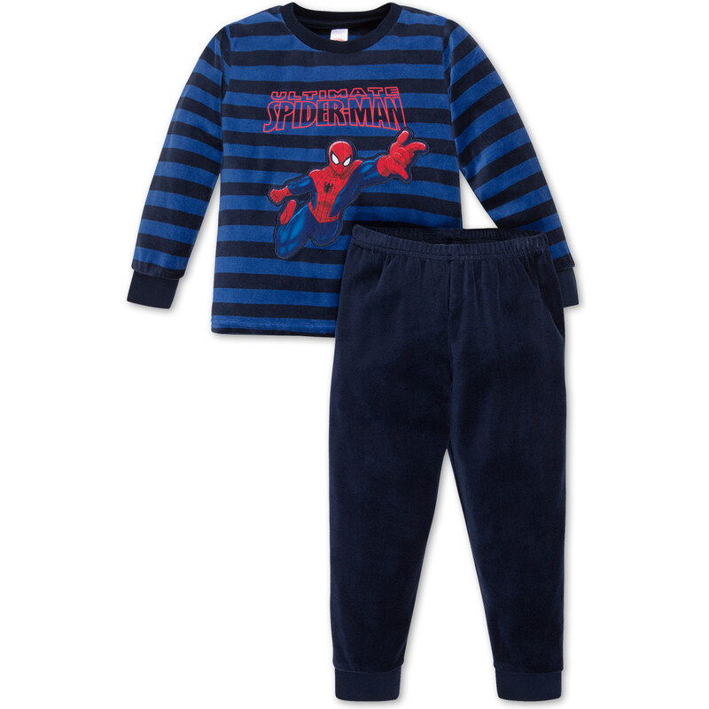 C&A Spider-Man Velours-Schlafanzug in Blau