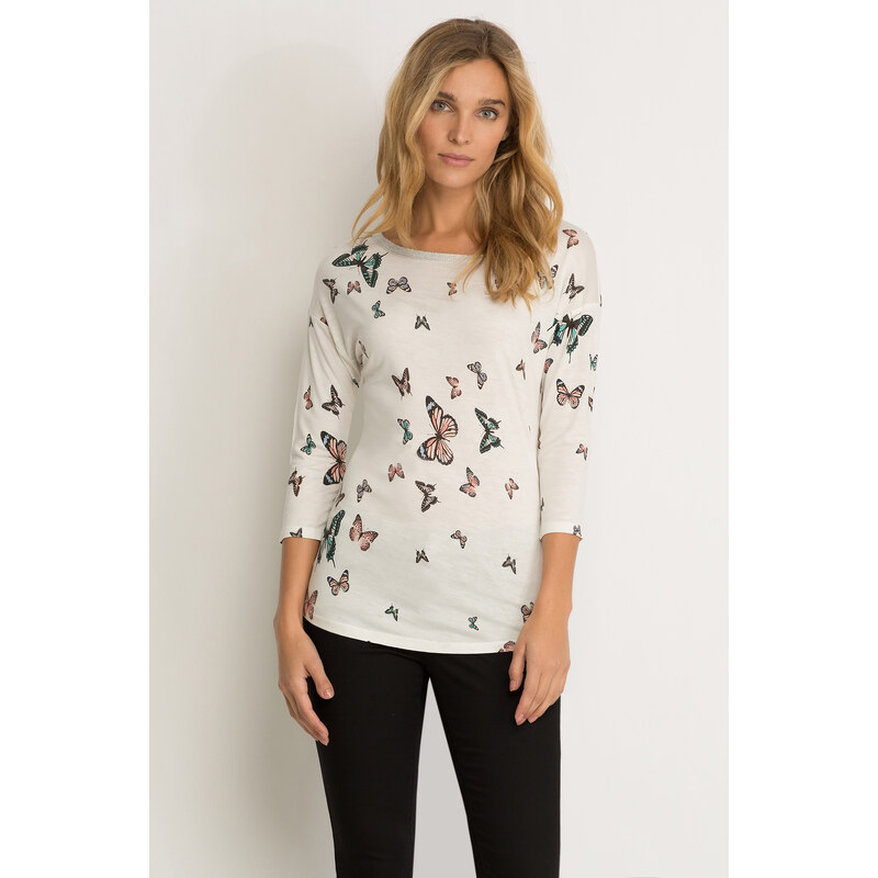 Orsay Shirt mit Schmetterling-Muster