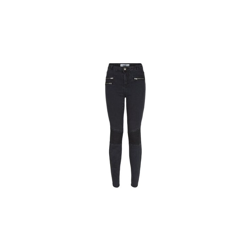 New Look Teenager – Schwarze Skinny-Jeans mit Reißverschlusstaschen