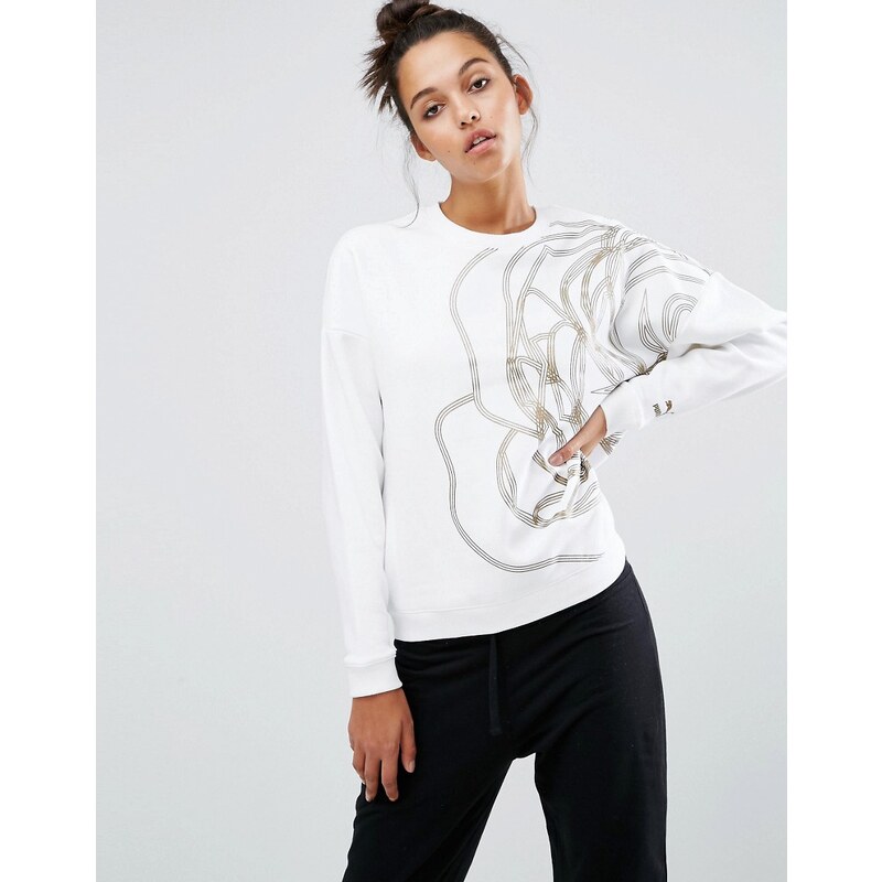 Puma X Careaux - Sweatshirt mit Metallic-Print - Weiß