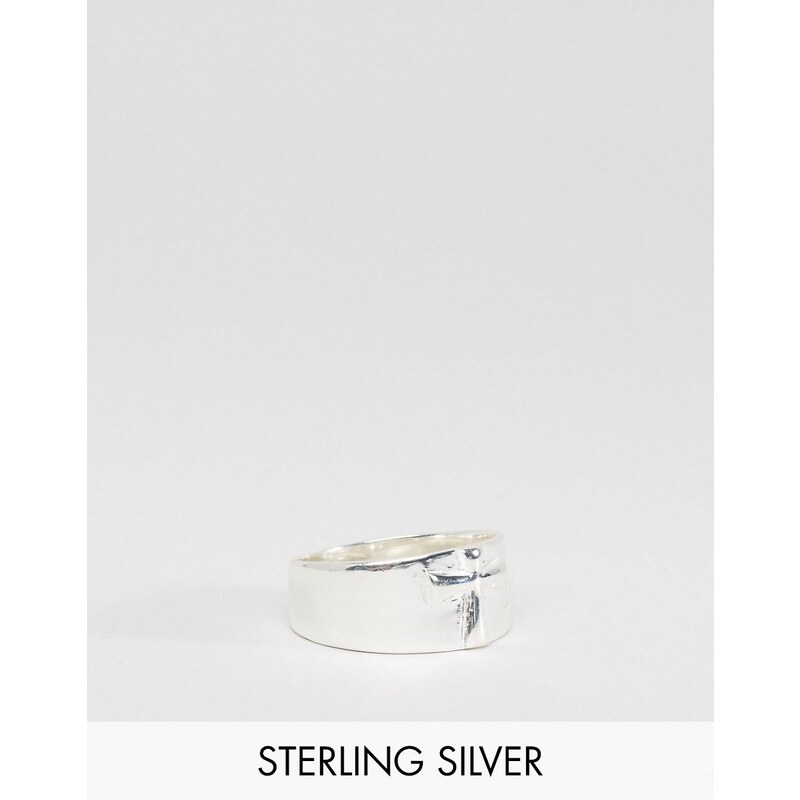 ASOS - Ring aus Sterlingsilber mit Kreuz - Silber