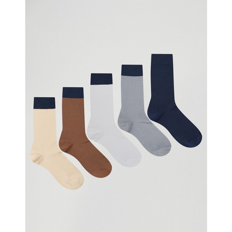 ASOS - Socken im 5er-Pack - Mehrfarbig