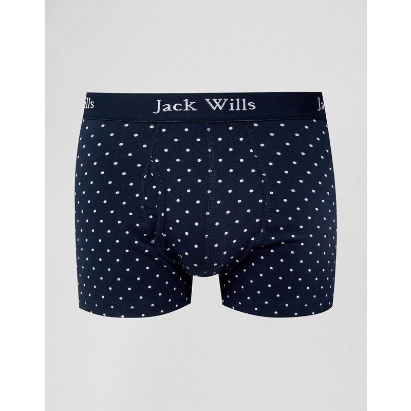 Jack Wills - Marineblaue Unterhose mit Punktemuster - Marineblau
