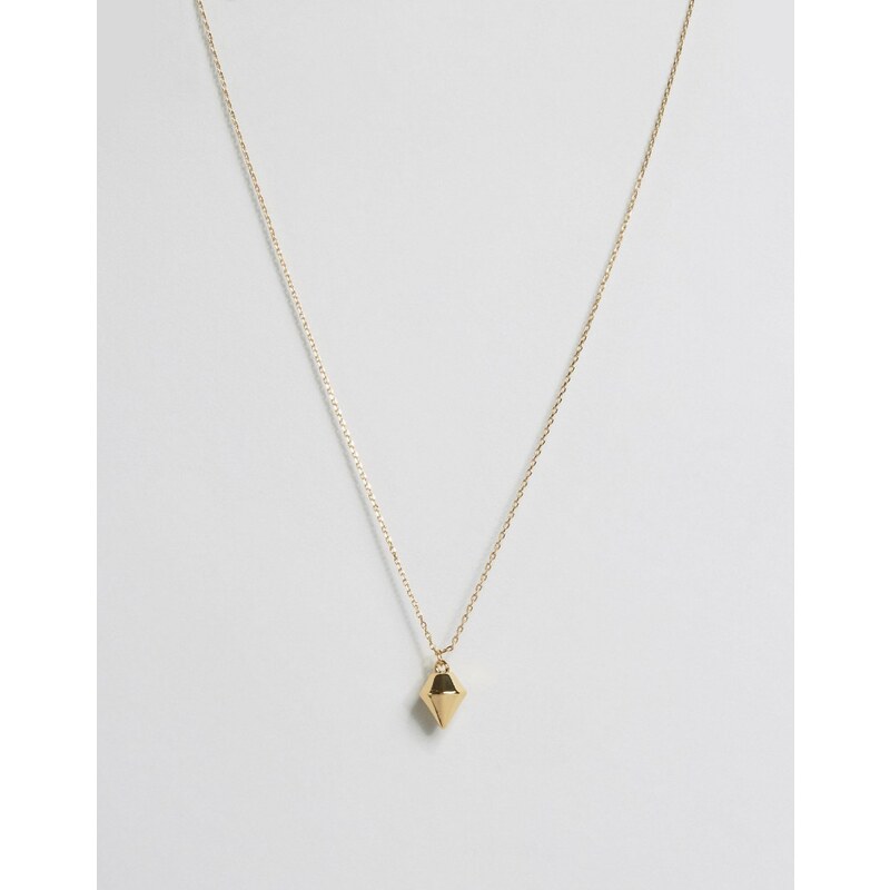 Orelia - Solid - Halskette mit Schmuckstein - Gold