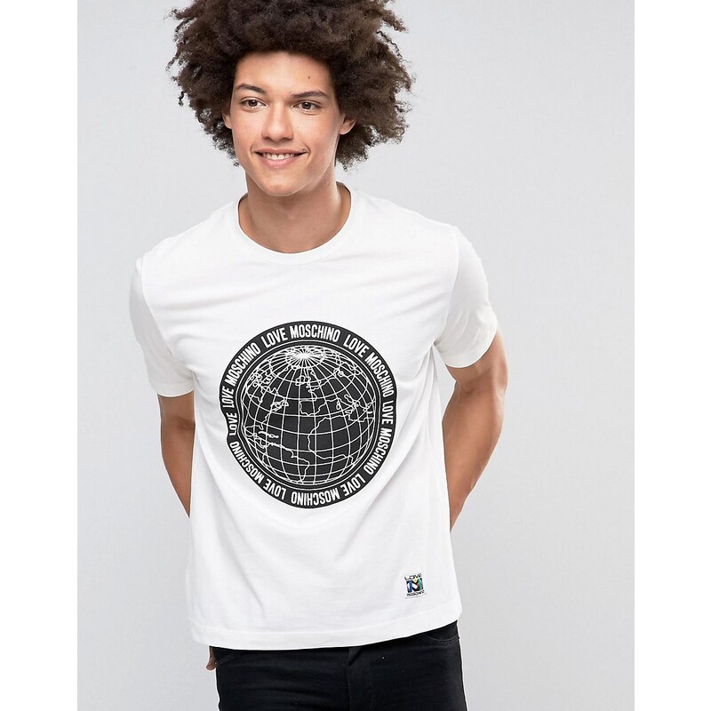 Love Moschino - World - T-Shirt - Weiß