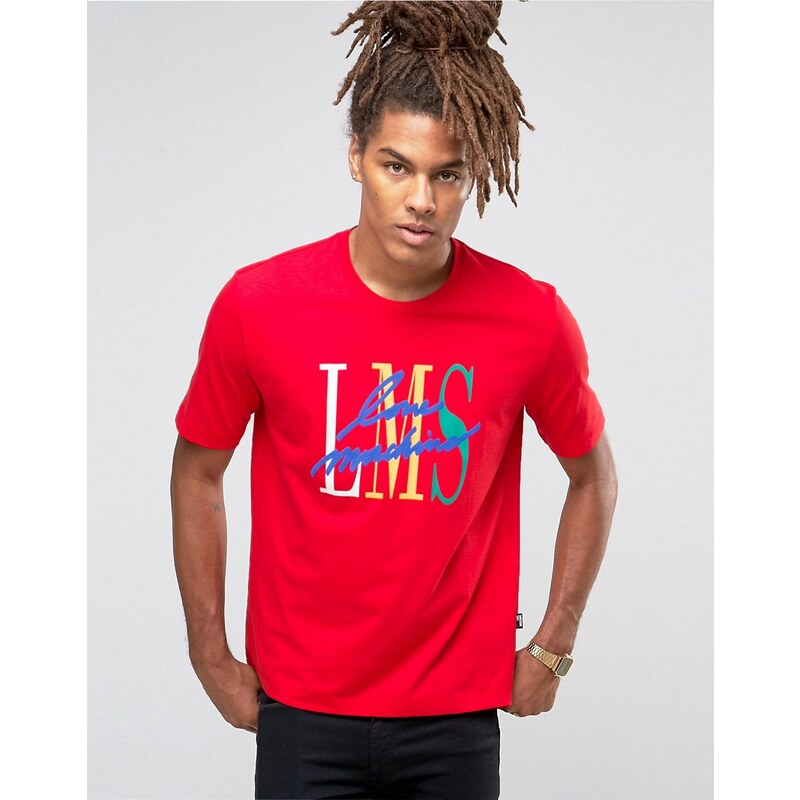 Love Moschino - T-Shirt im Stil der 70er - Rot