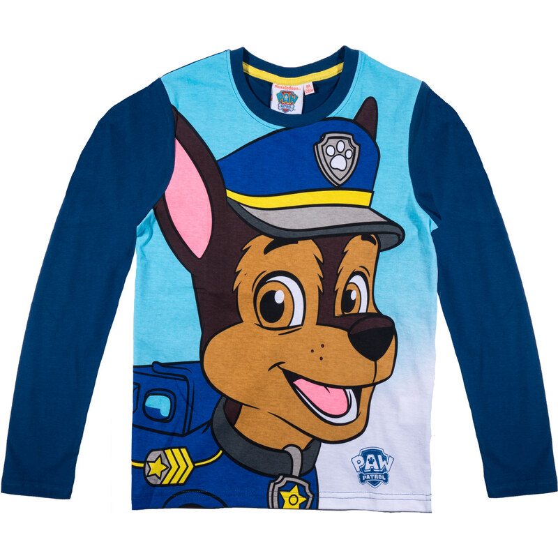 Paw Patrol Langarmshirt marine blau in Größe 98 für Jungen aus 100% Baumwolle