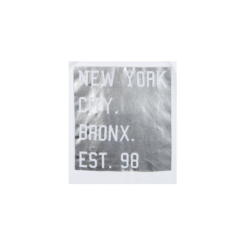 New Look Teenager – Weißer Kapuzenpullover mit „NYC“-Foliendruck