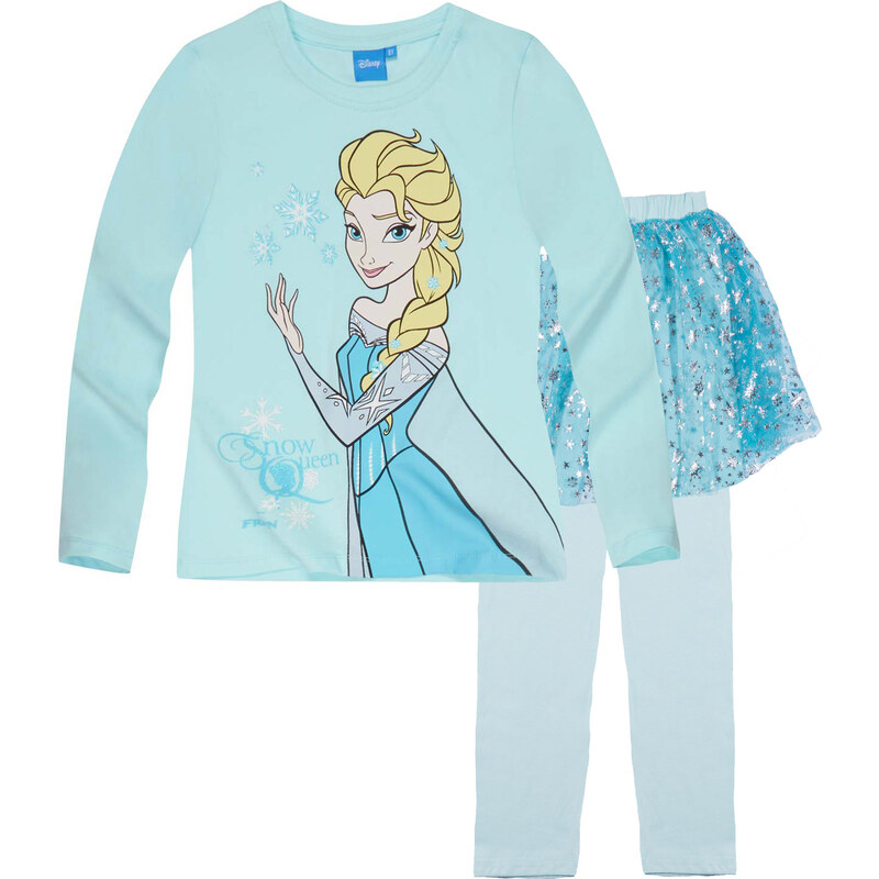 Disney Die Eiskönigin Pyjama blau in Größe 104 für Mädchen aus 100% Polyester 100% Baumwolle