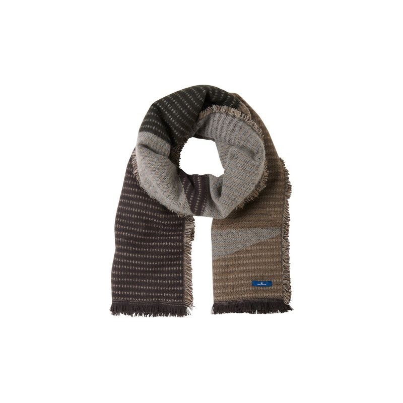 Damen Schal colour block scarf Tom Tailor braun OneSize