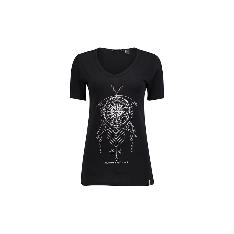 O'NEILL Damen T-Shirt kurzärmlig Vee Neck schwarz L (42),M (40),S (38),XS (36)