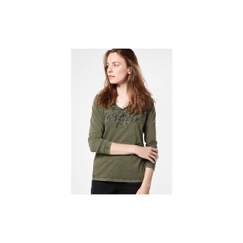Damen CECIL Langarmshirt mit Stitchings CECIL grün L (42),M (40),S (38),XL (44),XS (36),XXL (46)