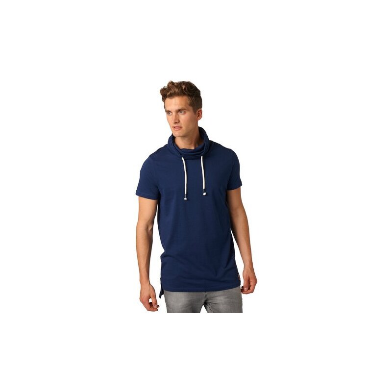 T-Shirt longlinge snood collar TOM TAILOR DENIM blau L,M,S,XL