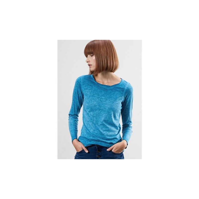 Damen Q/S designed by Flammgarnshirt in Garment Dye Q/S DESIGNED BY blau L,M,S,XL,XS,XXL