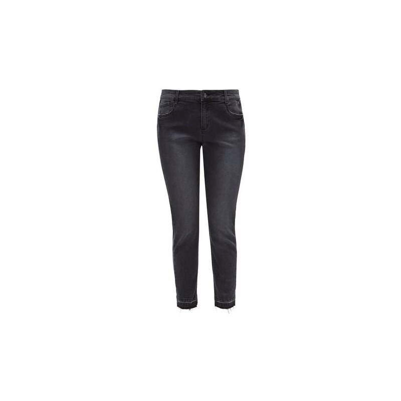 TRIANGLE Damen TRIANGLE Curvy: Jeans mit offenem Saum blau L (44),L (46),M (42),XL (48),XL (50),XXL (52)