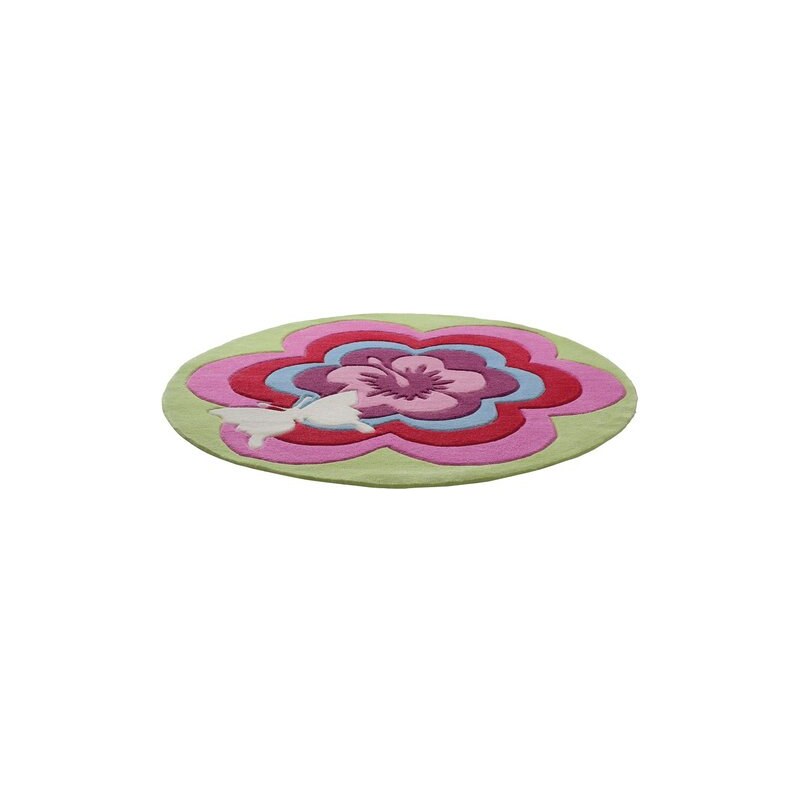 Esprit Kinder-Teppich Rund Fantasy Flower handgetufted rosa 10 (Ø 150 cm),9 (Ø 100 cm)