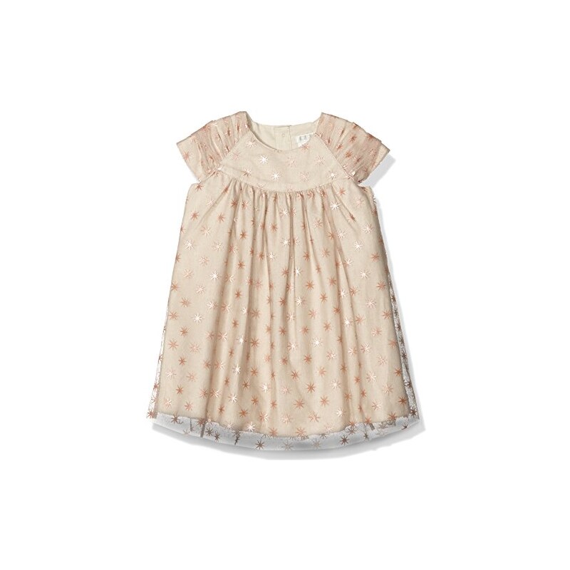 Mamas & Papas Baby-Mädchen Kleid and Foil Star Print Dress Pink