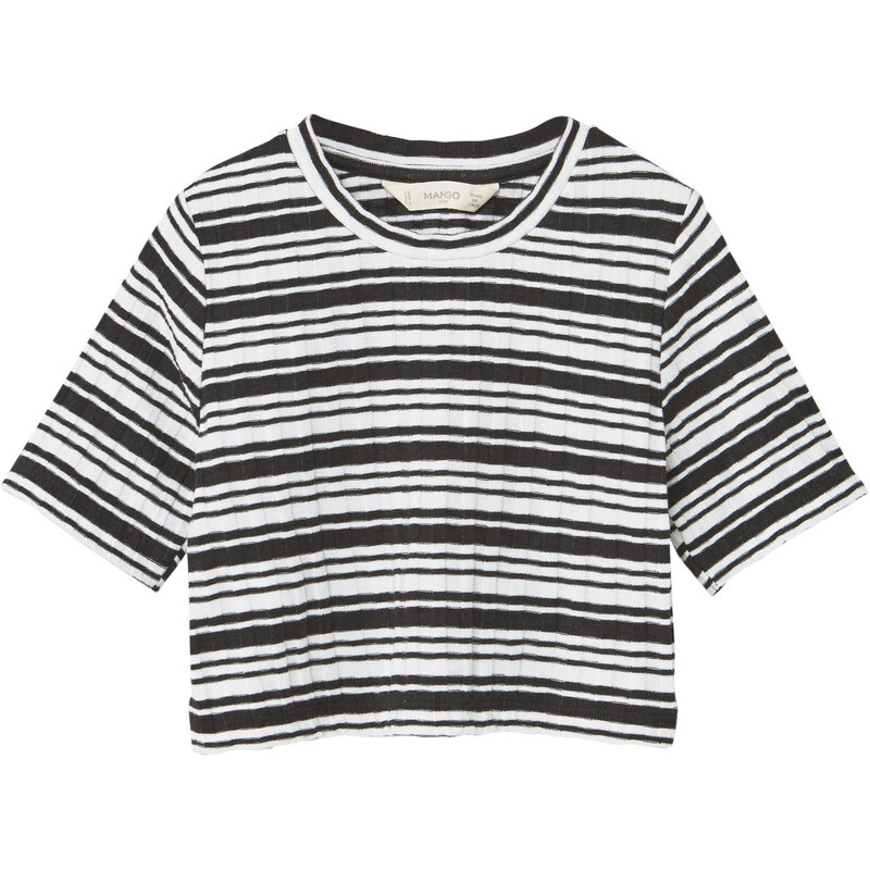 MANGO KIDS Kurzes T-Shirt Mit Streifen