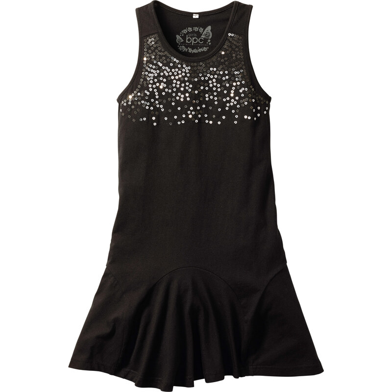 bpc bonprix collection Kleid mit Pailletten ohne Ärmel in schwarz von bonprix