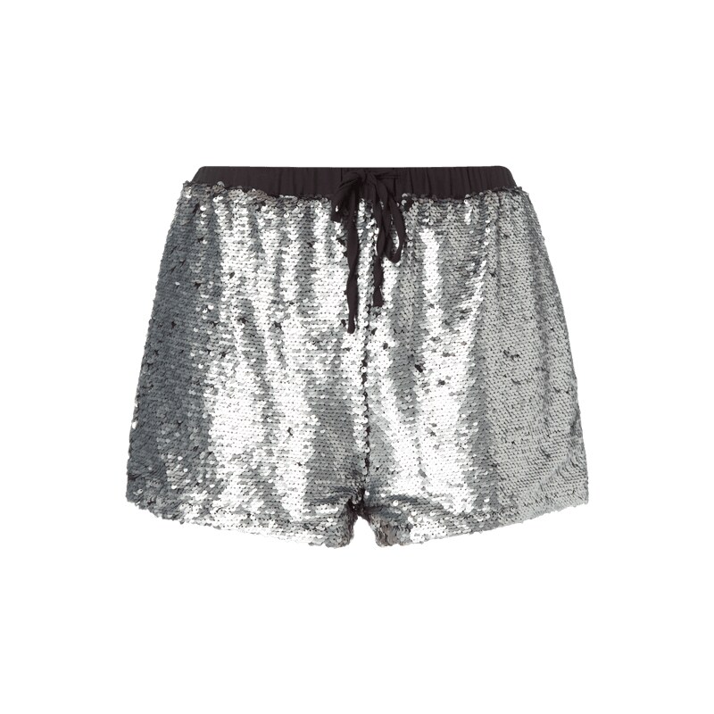 Glamorous Shorts mit Besatz aus Wende-Pailletten