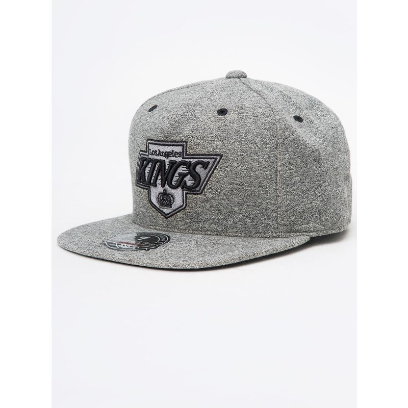 Mitchell & Ness Los Angeles Kings NHL Broad Street High Crown Fitted Grey Heather