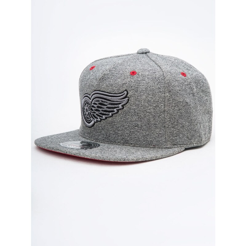 Mitchell & Ness Detroit Red Wings NHL Broad Street High Crown Fitted Grey Heather
