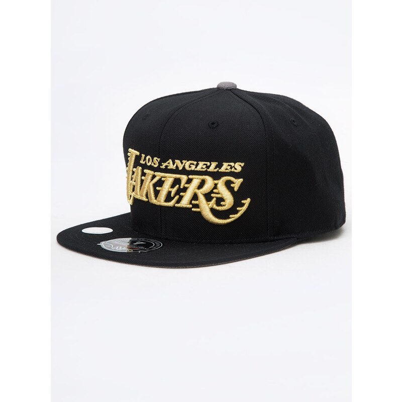 Mitchell & Ness Los Angeles Lakers NBA Metallic High Crown Fitted Black