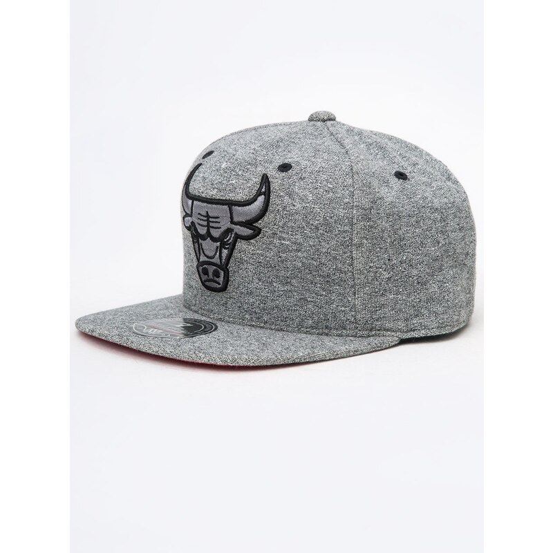 Mitchell & Ness Chicago Bulls NBA Broad Street High Crown Fitted Grey Heather