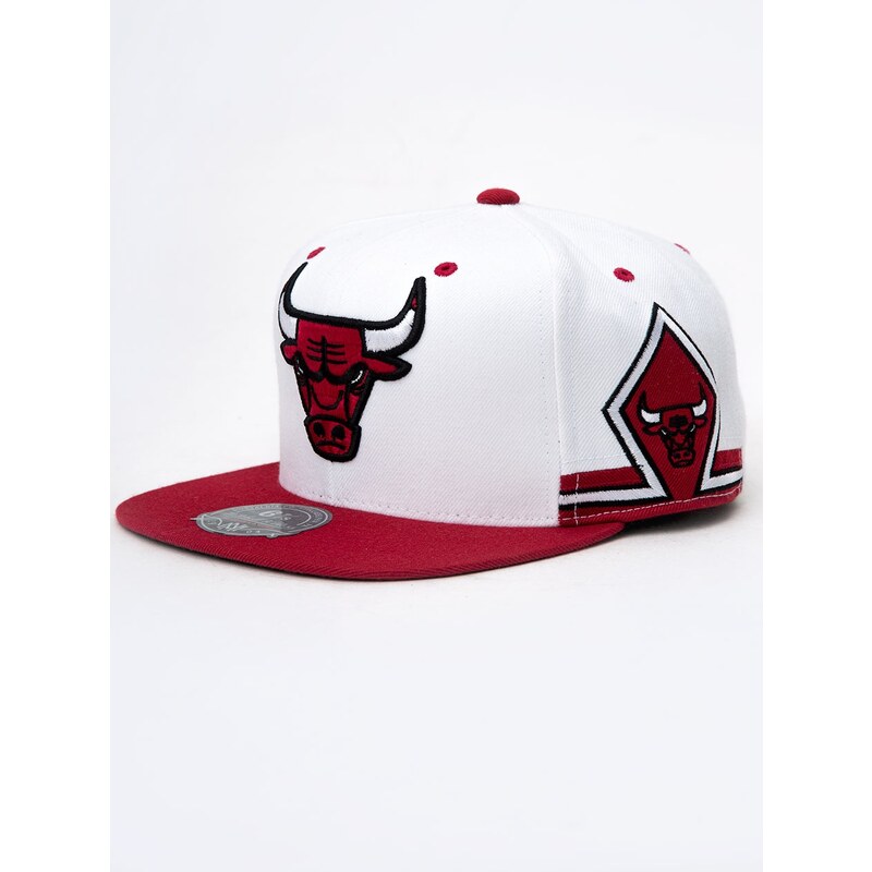 Mitchell & Ness Chicago Bulls NBA Hook Up High Crown Fitted White