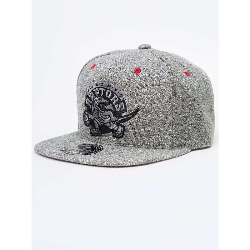 Mitchell & Ness Toronto Raptors NBA Broad Street High Crown Fitted Grey Heather