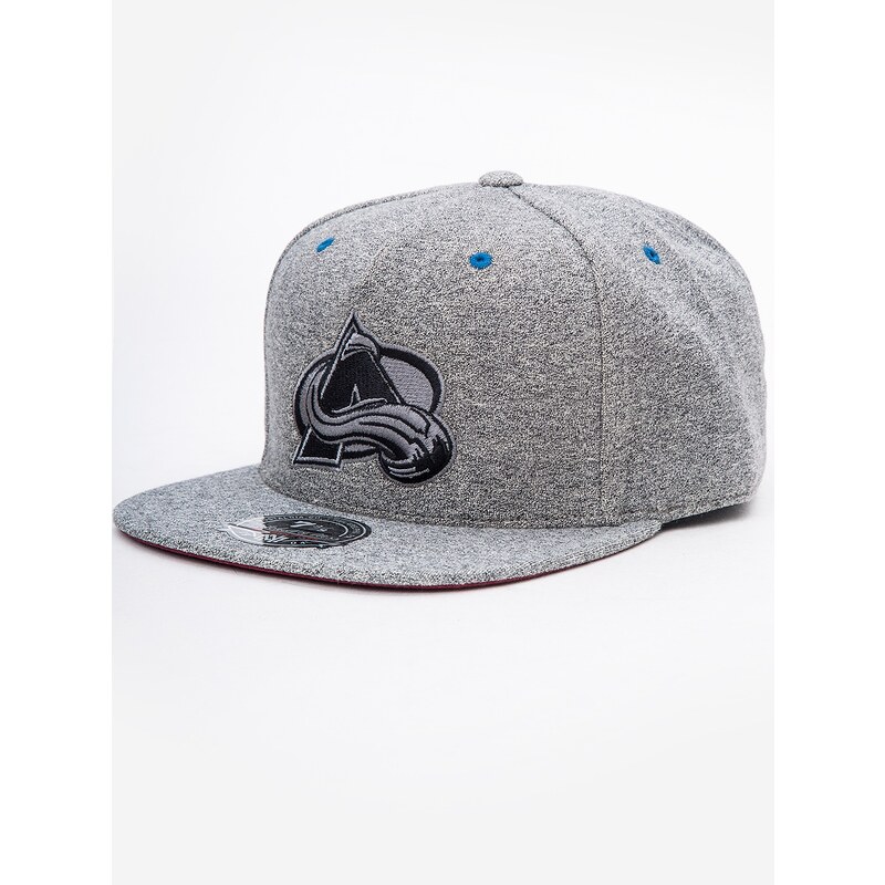 Mitchell & Ness Colorado Avalanche NHL Broad Street High Crown Fitted Grey Heather