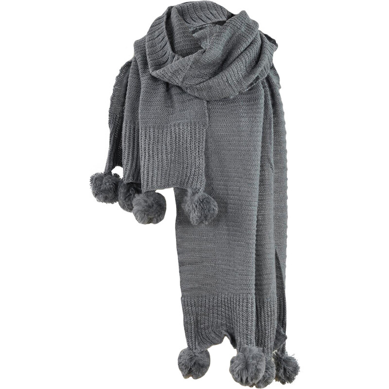Lesara Oversize-Schal mit Bommeln