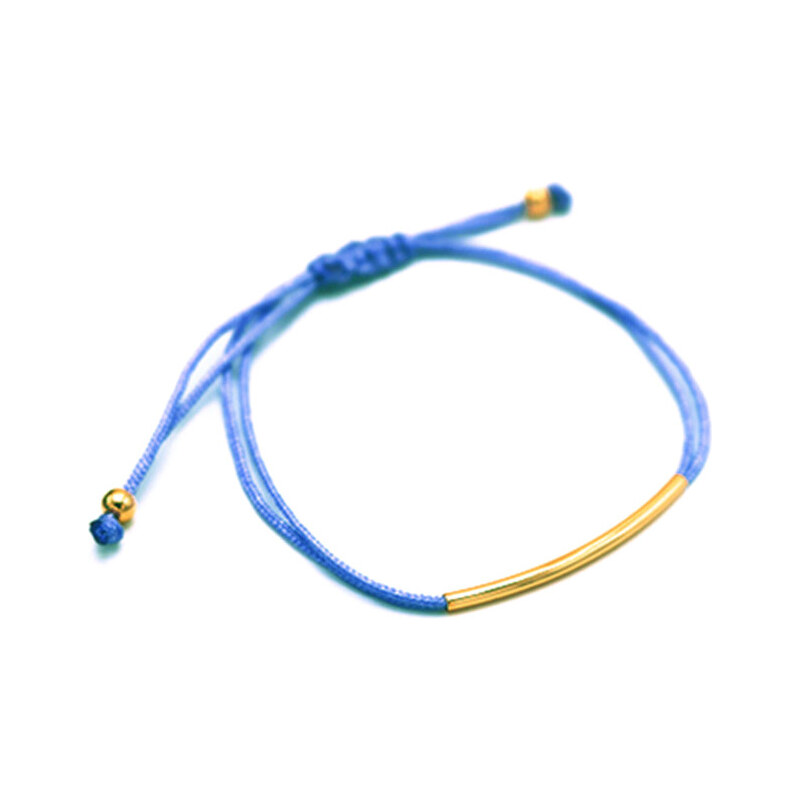Lesara Armband mit goldfarbenem Element - Blau