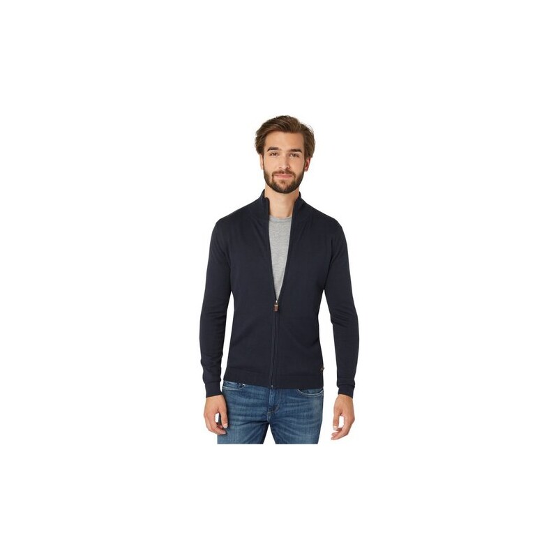 Tom Tailor Strickjacke basic zip jacket blau L,XXL,XXXL