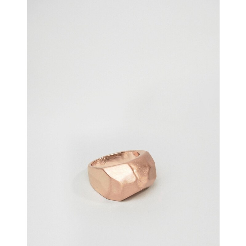 ASOS - Ring mit Textur in Roségold - Gold